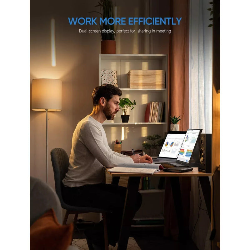 Monitor Arzopa Portátil S1 Table 2025 15.6 Uhd Parlante Case