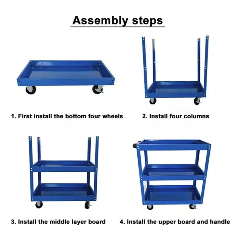 Carro Organizador Mecánico Porta Herramientas 3 Niveles