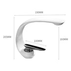 Llave Lavamanos Curva Premium Acero Inoxidable Negro Baño