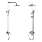 Columna De Ducha Acero Inoxidable Redondo 2 Salidas De Agua