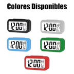 Reloj Despertador Digital Luz Lcd Temperatura Fecha 62115