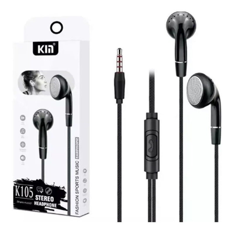 Audifonos Manos Libres Para Celular Aux Jack 3.5mm K105
