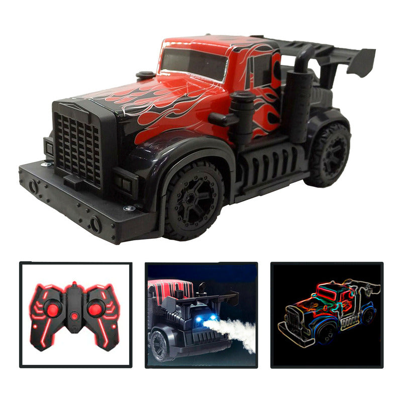 Auto A Control Remoto Camion Lanza Humo Power Optimus