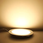 Pack 10 Foco Panel Plafon Led Embutido Redondo 18w Calida
