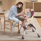 Silla De Bebé Comer Portátil Con Ruedas Kinder