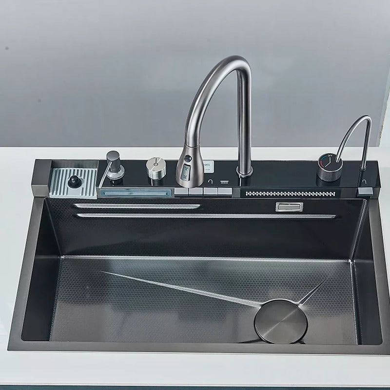 Lavaplatos Cascada Inteligente Smart Lluvia Acero Inoxidable 75x46