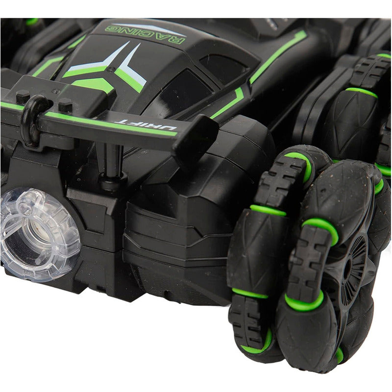 Auto De Acrobacia Rc Stunt Car 6 Ruedas Luz Sonido 2.4ghz