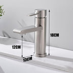 Llave Monomando Grifo Lavamanos Baño Clásica Acero Inoxidable Plateado