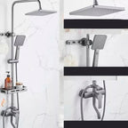 Columna Ducha Rectangular Con Monomando Y Ducha Telefono