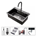 Lavaplatos 60x45cm De Acero Con Llave Dual Full Accesorios