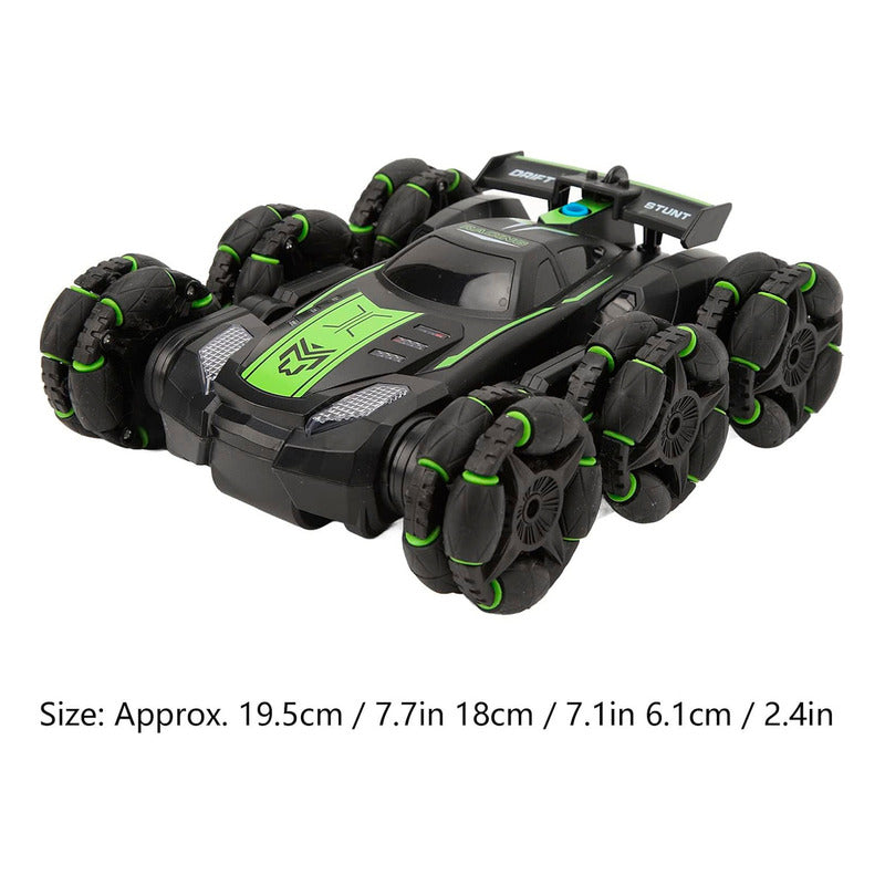 Auto De Acrobacia Rc Stunt Car 6 Ruedas Luz Sonido 2.4ghz