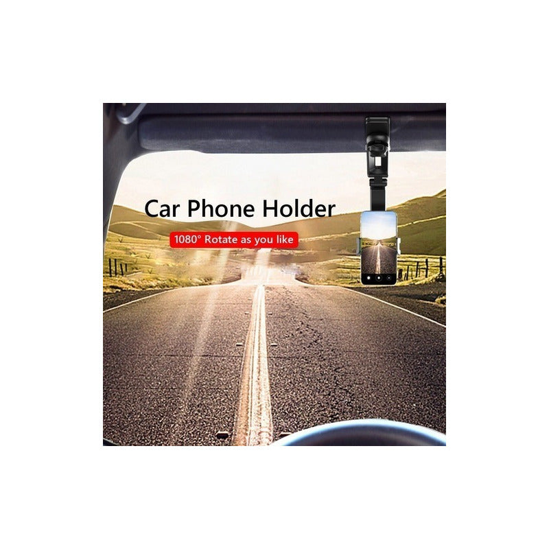 Soporte Celular Auto Clip Visera Tablero Tapasol 360° Brazo