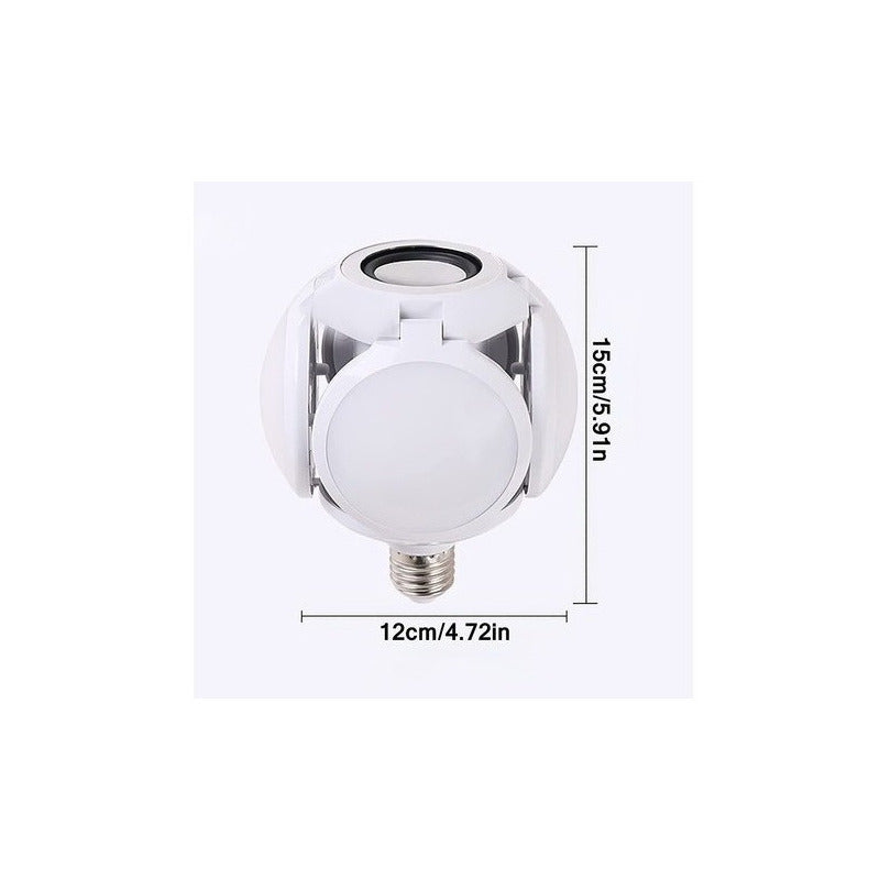 Ampolleta Parlante Bluetooth 4 Aspas Pelota Led Plegable
