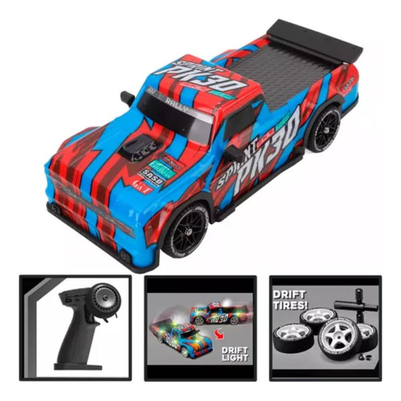 Auto Drift 4x4 C/r Luces Neumáticos Y Frenos De Repuestos