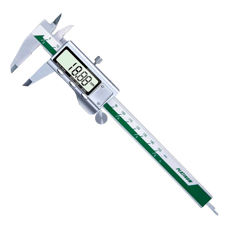 Pie De Metro Vernier Digital Metálico 150mm Medidor Platinum