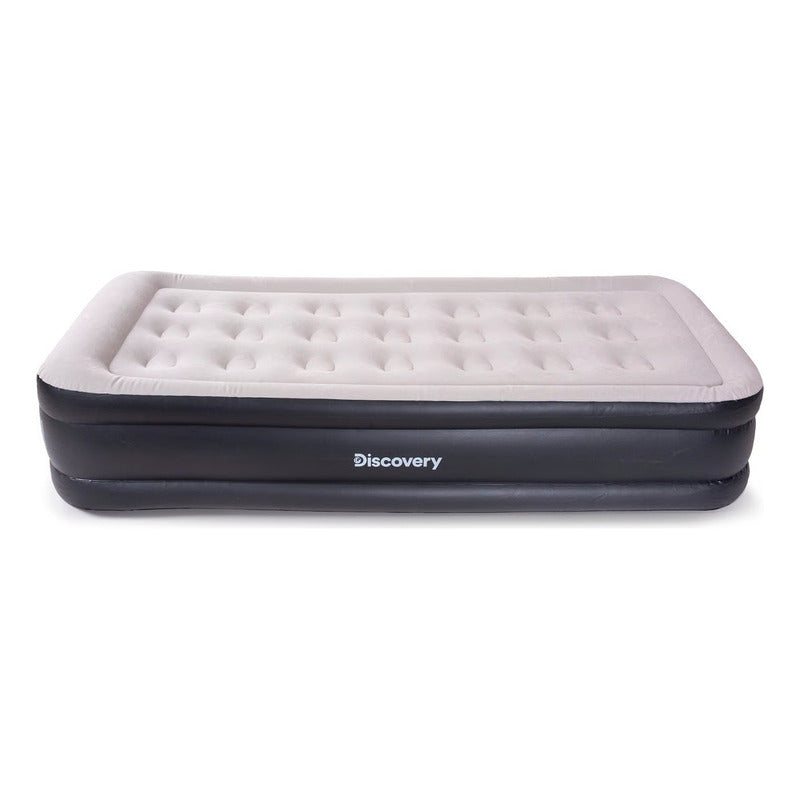 Colchon Cama Inflable Electrico Camping Glamping 1 plaza 45cm