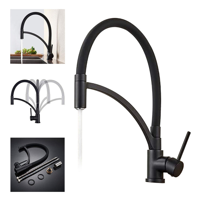 Grifo Llave Lavaplatos De Lujo Monomando Cocina Acero