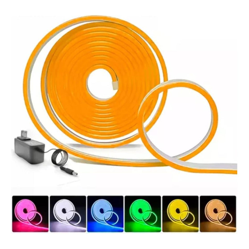 Cinta Led Tira Neon Flex De 5 Metros Luz 12v