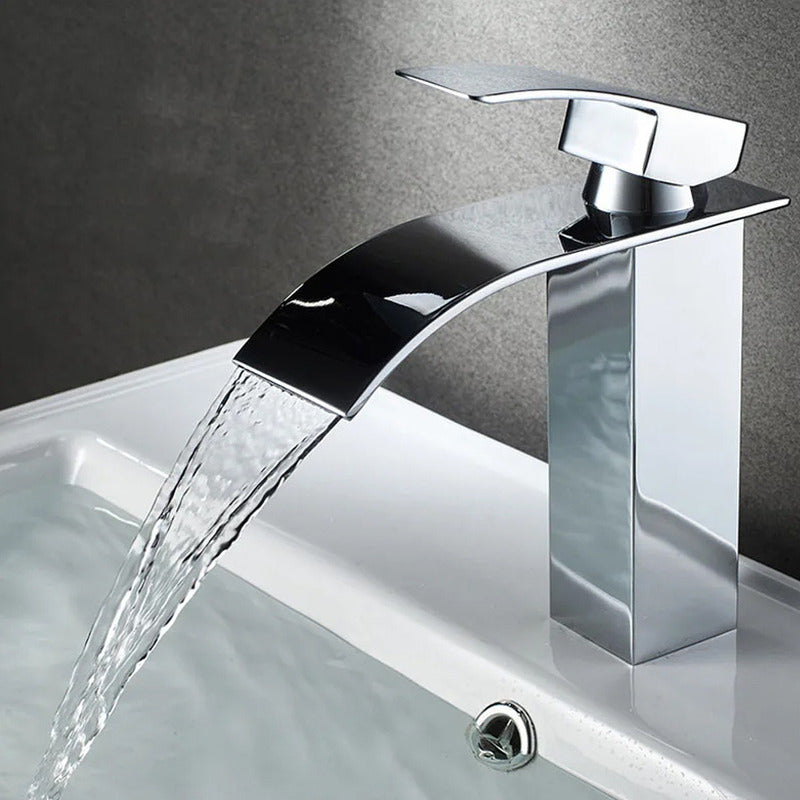 Llave Lavamanos Monomando Cascada Baño De Lujo Acero
