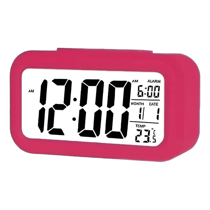 Reloj Despertador Digital Luz Lcd Temperatura Fecha 62115