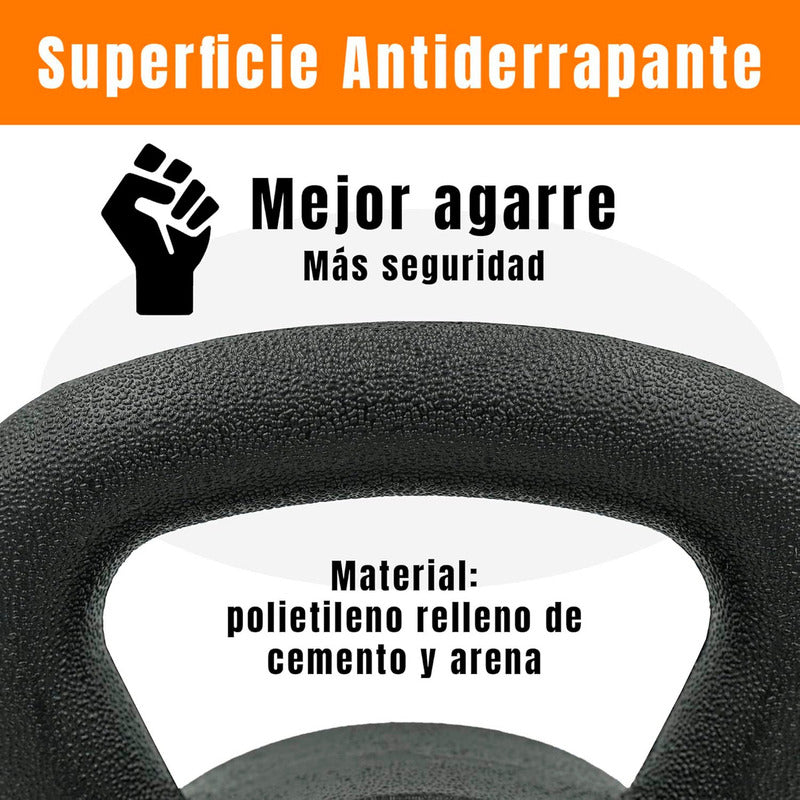Kettlebell Set 3 Pesas Rusas 2.5/4.5/7 Kg Con Base Boomfit