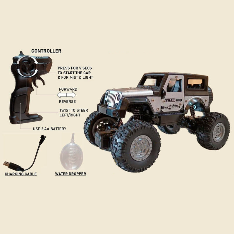 Auto Control Remoto Jeep Cross Country 2.4ghz Humo Y Luces