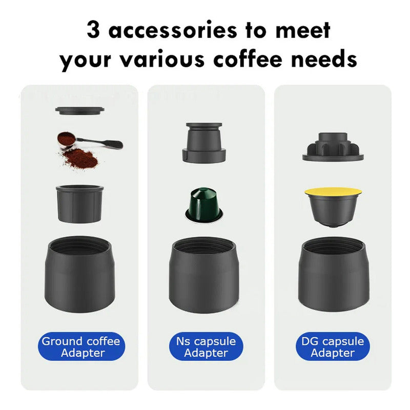 Maquina Cafe Espresso Portatil Manual 3 En 1 Capsulas