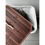 Cesto Canasto Ropa Sucia Bambu Whitmor 60 Cm Con Tapa Y Asas