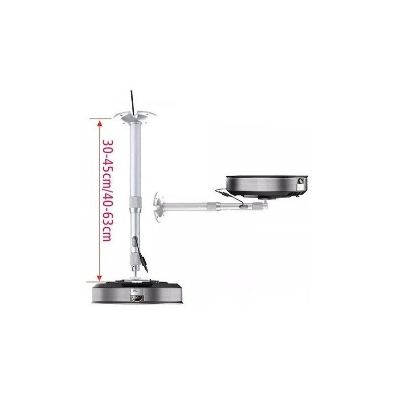 Soporte Proyector Y Camara A Techo Aluminio 30 A 60cm