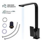 Grifo Llave Lavaplatos Monomando Moderno De Lujo Acero Negro