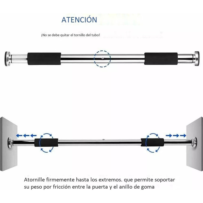Barra De Ejercicio Ajustable Para Puerta Dominadas Flexiones