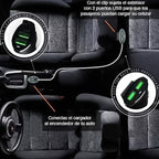 Cargador Usb Para Auto Con Alargador De 4 Puertos 1 Metro