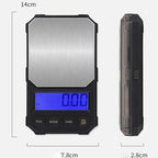 Pesa Digital Gramera Joyeria 0.01g A 500g 7 Unidades De Peso