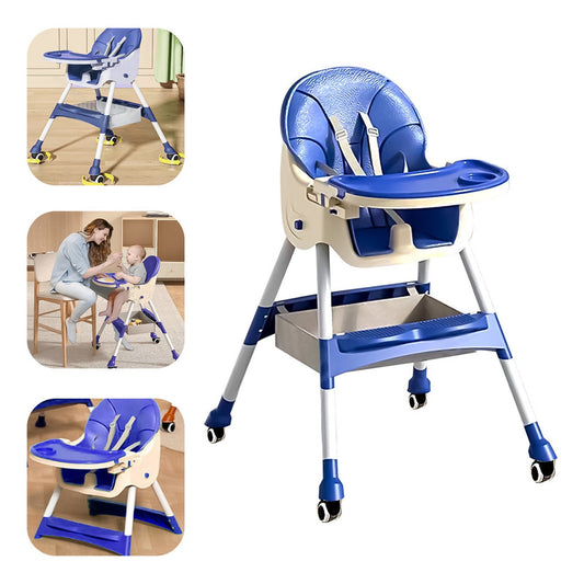 Silla De Bebé Comer Portátil Con Ruedas Kinder
