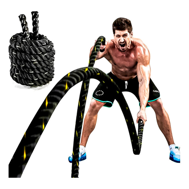 Cuerda Crossfit Battle Rope Correa 9 Metros X 38 Milimetros