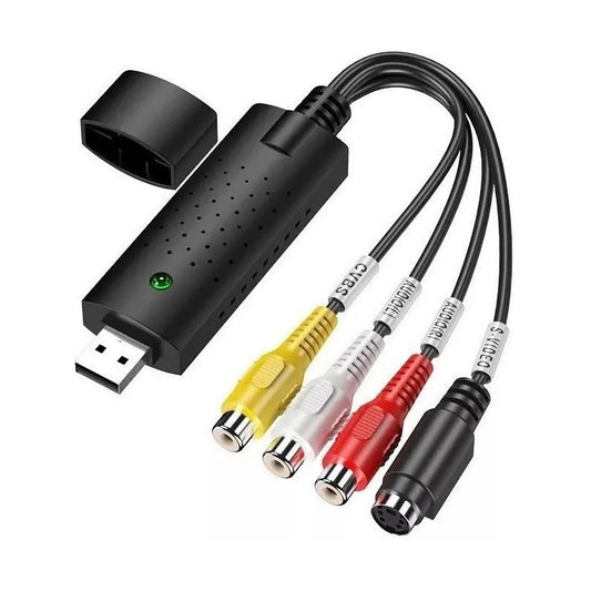 Capturadora Video Vhs De Rca A Usb 2.0 Video Y Audio Obs Vlc