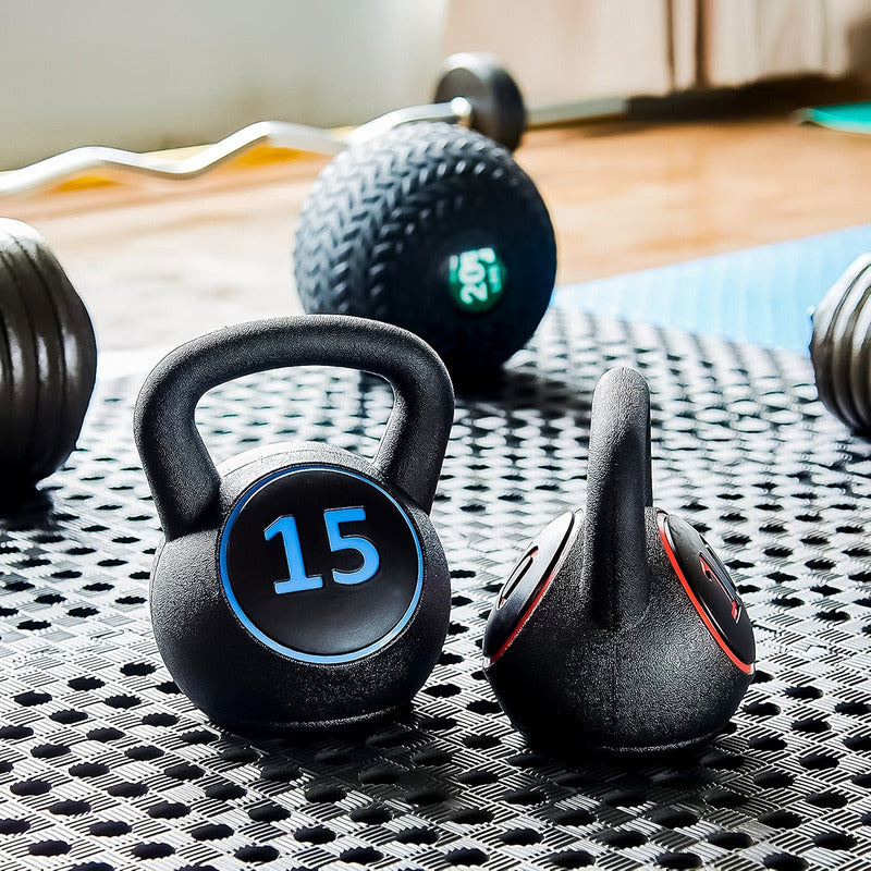 Kettlebell Set 3 Pesas Rusas 2.5/4.5/7 Kg Con Base Boomfit