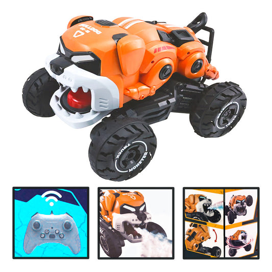 Auto a Control Remoto Bulldog Piruetas Humo Musica 360° 4x4