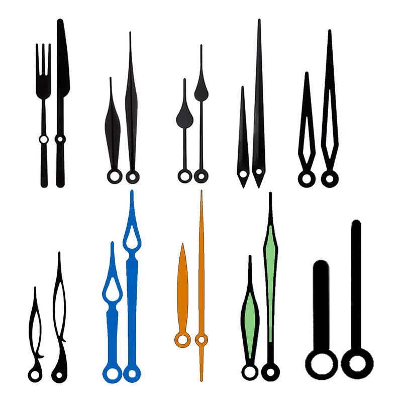 Set Manecillas Mecanismo Reloj 10 Diseños Diferentes