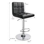 Silla Piso Bar Taburete Respaldo Ecocuero Altura Acolchados