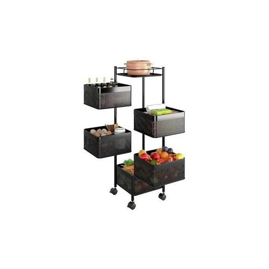 Estante Organizador Verdulero Frutero Metal Giratorio 5 Piso