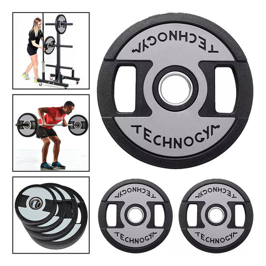Set 2 Discos Olímpicos 10kg C/u Profesional Pesas Engomado
