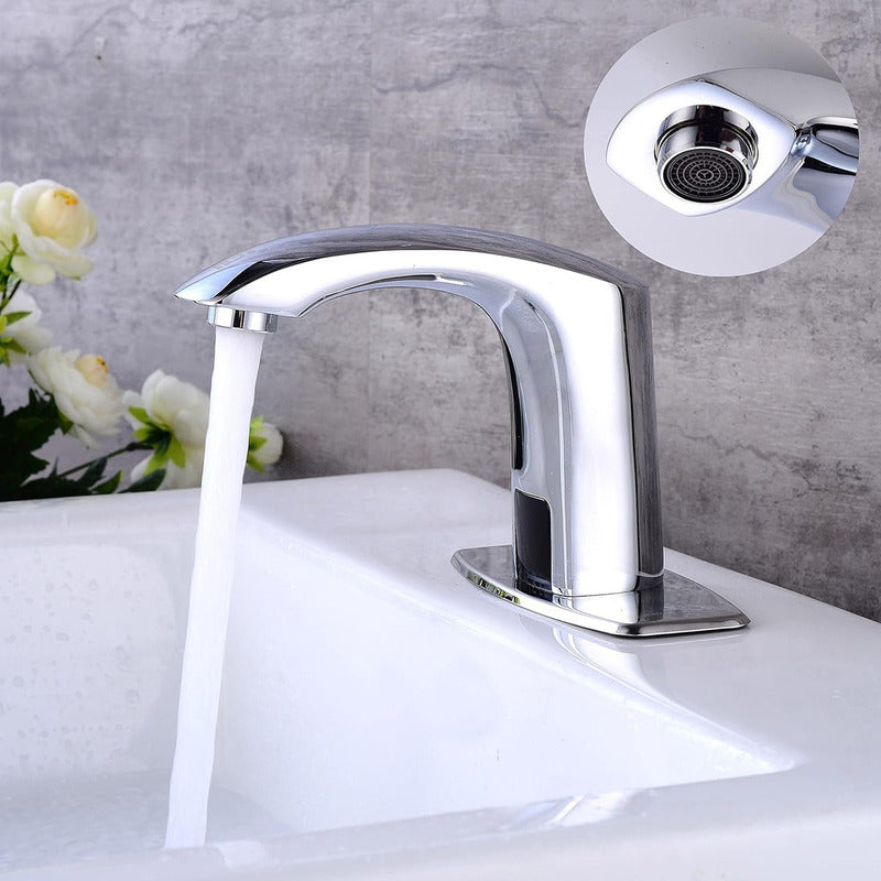 Llave Lavamanos Griferia Acero Sensor Apertura Automatico