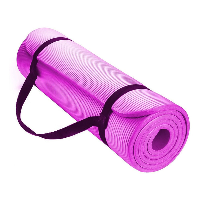 Mat Yoga 10 Mm Alfombra Resistente Gruesa Varios Colores
