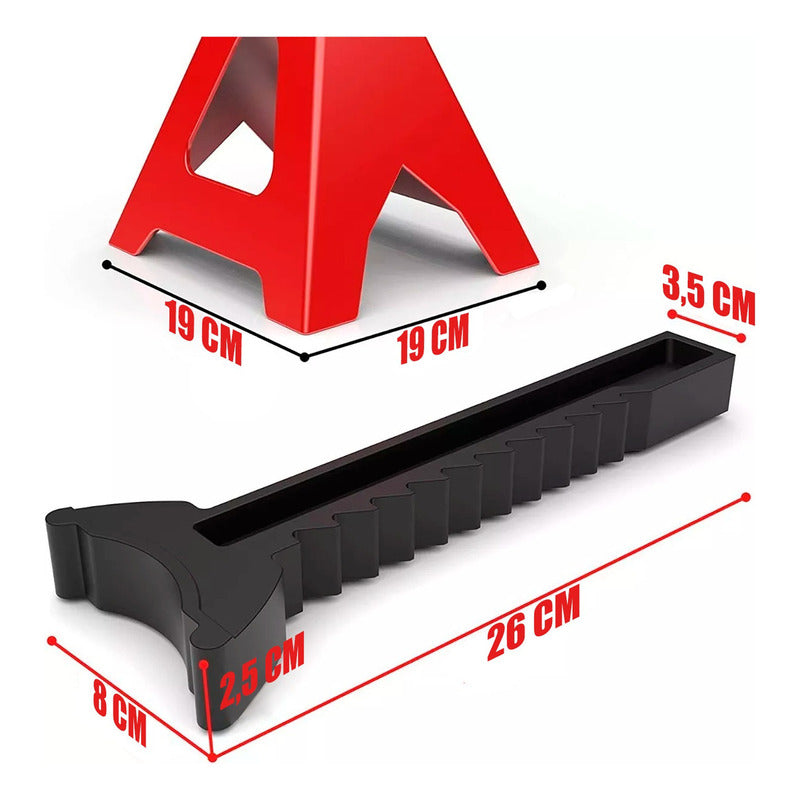 Pack 2 Caballete Banquillo 3 Toneladas Moto Auto Camioneta