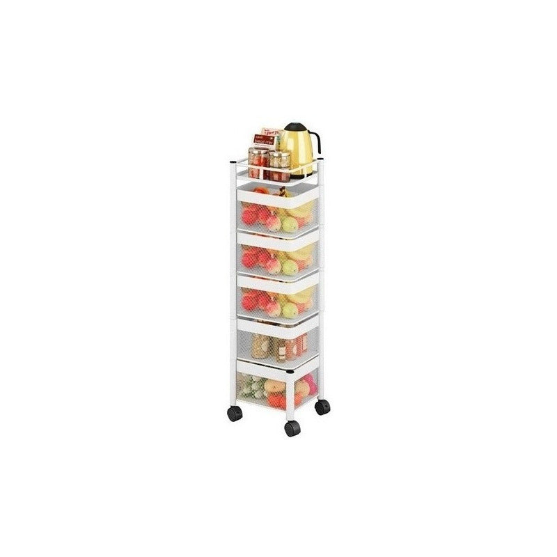 Estante Organizador Verdulero Frutero Metal Giratorio 5 Piso