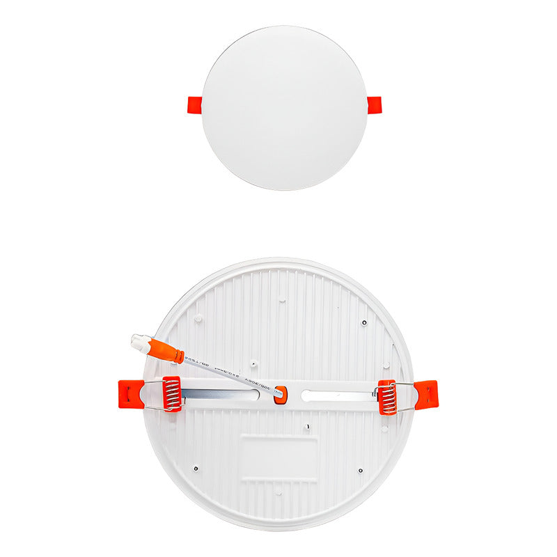 Pack 5 Foco Plafon Embutido 9w Sin Bordes Redondo Luz Fria