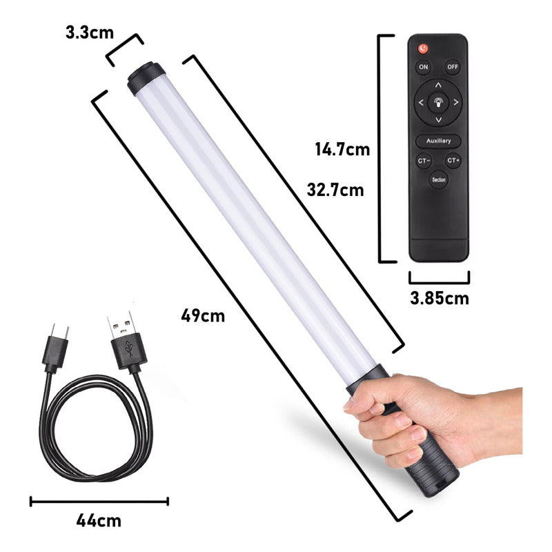 Tubo Barra Luz Led Rgb Fotografia Con Control