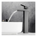 Llave Monomando Grifo Lavamanos Estilo Cascada Moderna Acero Inoxidable