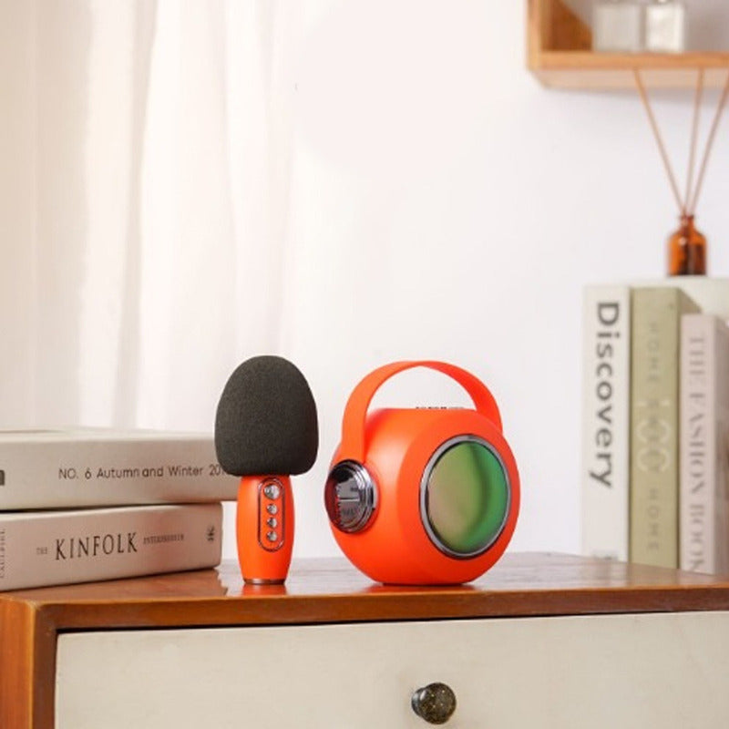 Parlante Con Micrófono 5 Efectos De Voz Bluetooth Luces Rgb